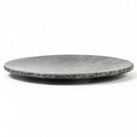 100% Chef Black Round Plate XL