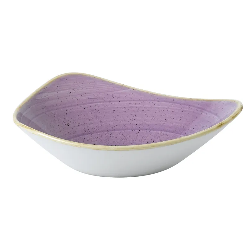 Stonecast Lavender triangular bowl, 235mm