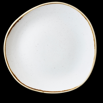 Stonecast Barley White round trace plate, 210mm