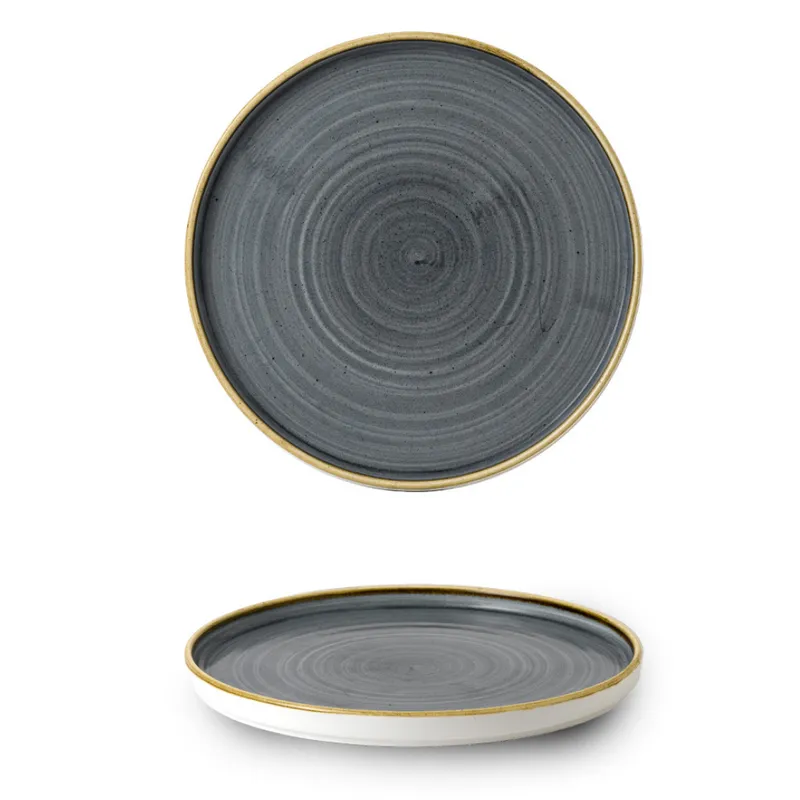 Stonecast Blueberry walled plate, 260x(h)20mm