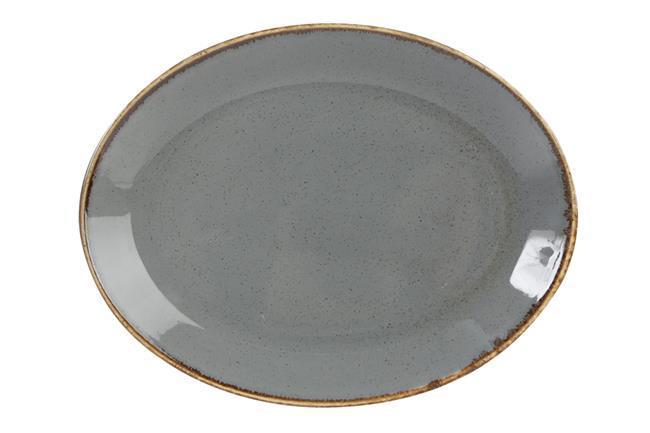 Stone oval plate, 240x190mm