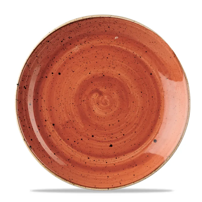 Stonecast Orange coupe plate, 217mm