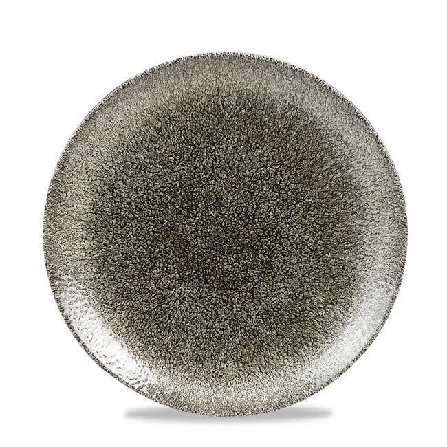 Raku Quartz Black coupe plate, 288mm