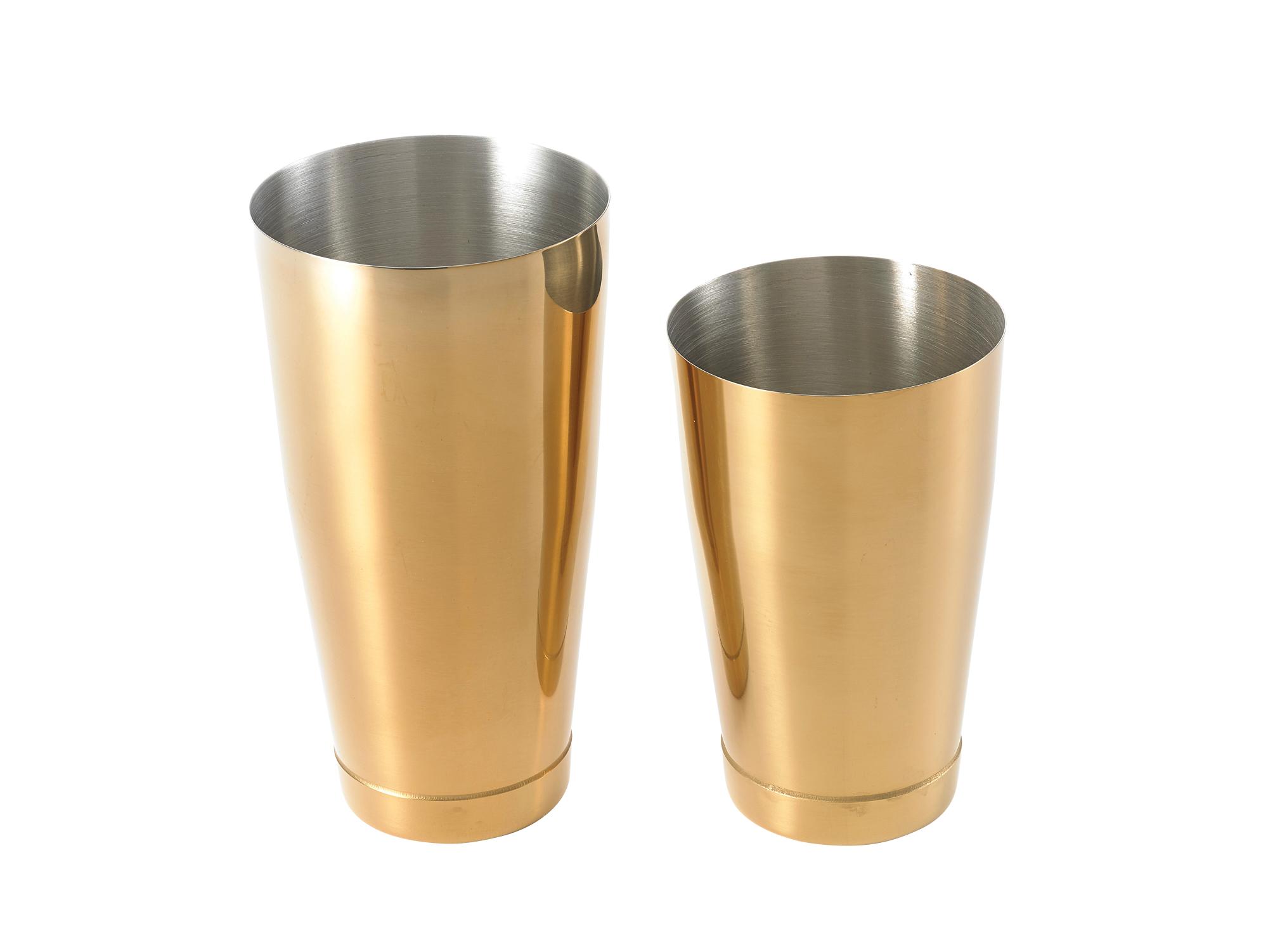 Cocktail Shaker/Tin Set, Gold plated