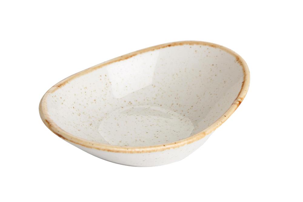 Sand oval mini dish, 110mm