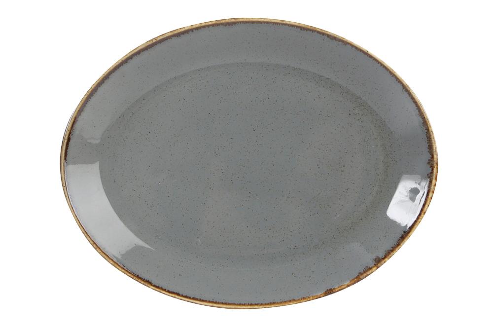 Stone oval plate, 310x240mm