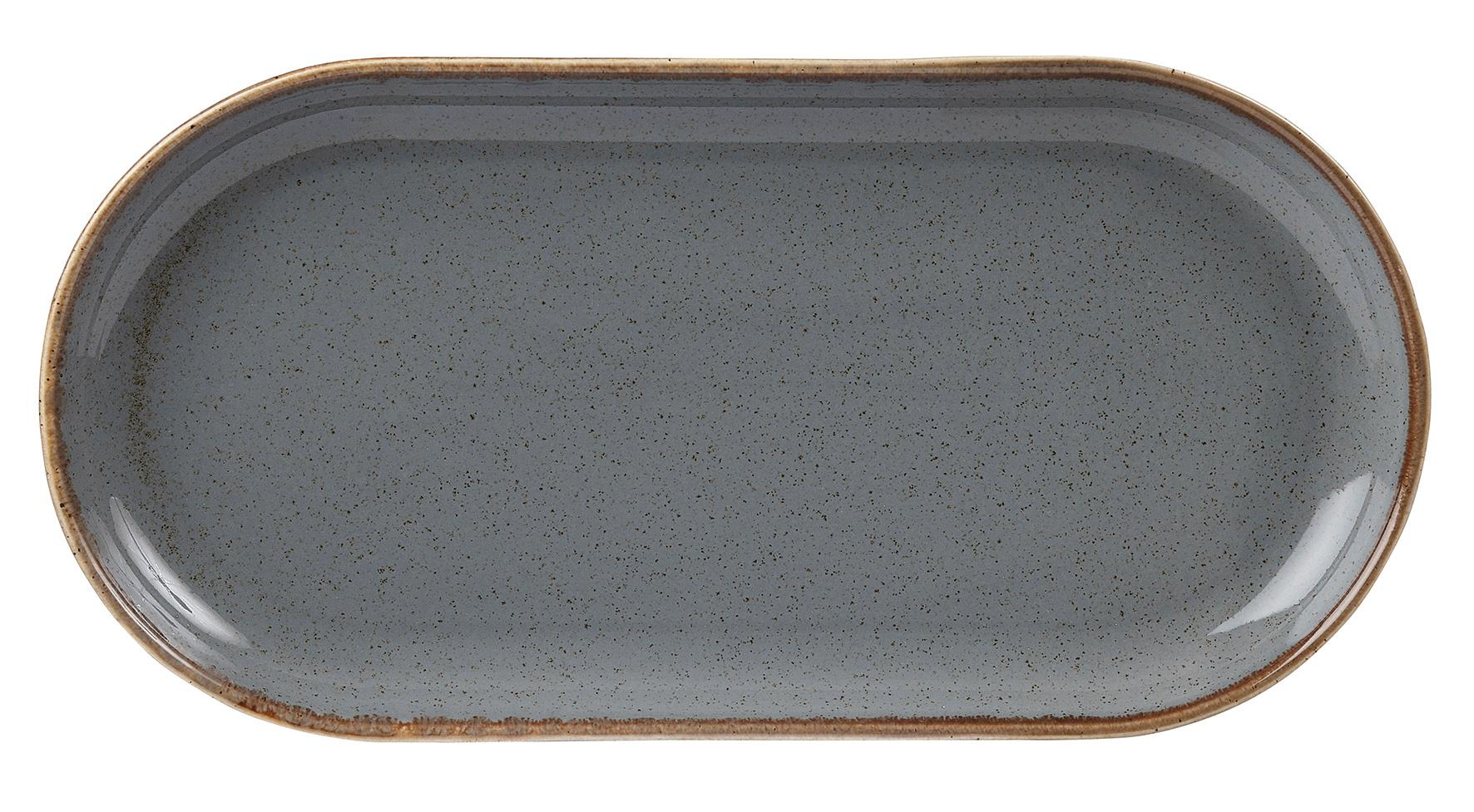 Stone oval dish, 320x200mm