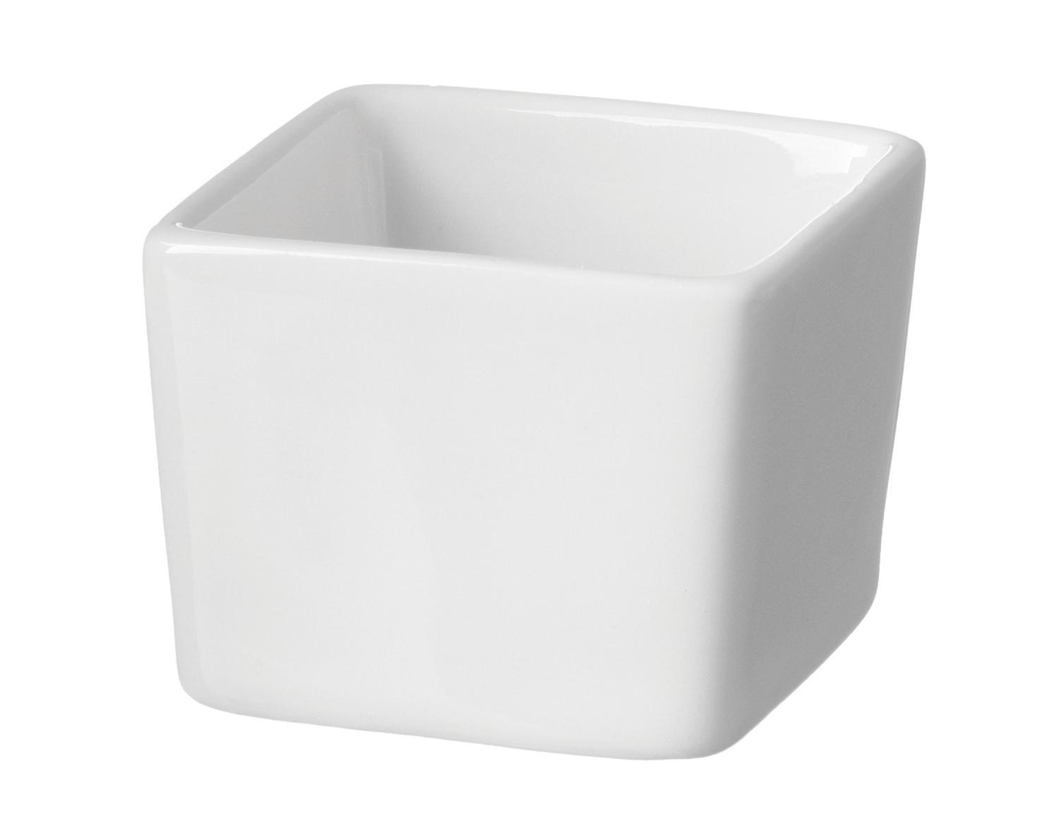 Necessity square fingerfood porcelain dish, 50mm