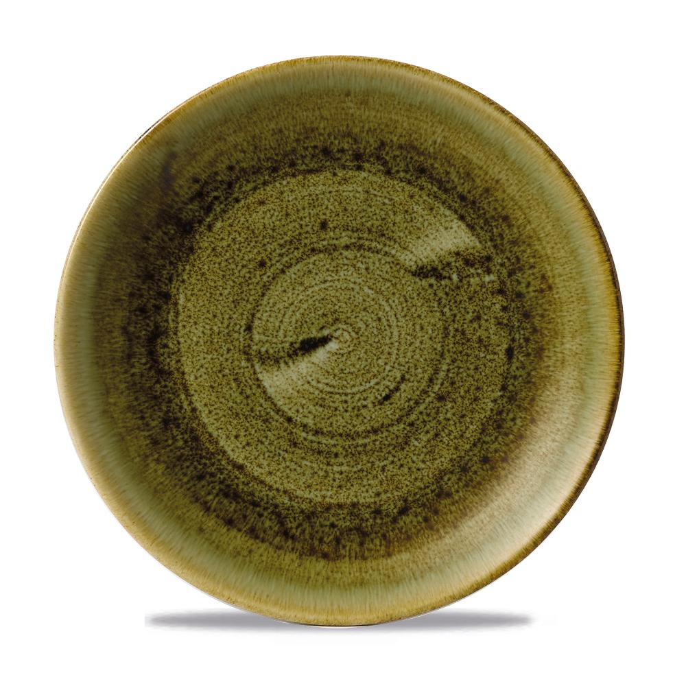 Stonecast Plume Green coupe plate, 288mm