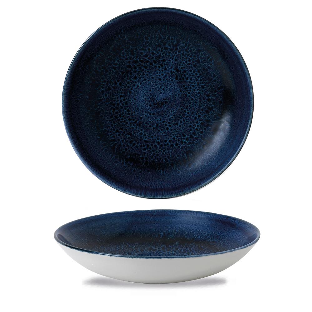 Stonecast Plume Ultramarine coupe bowl, 248mm