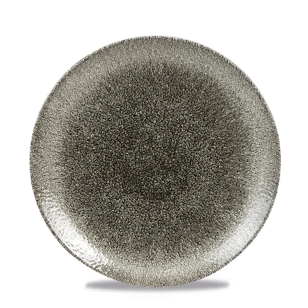 Raku Quartz Black coupe plate, 217mm