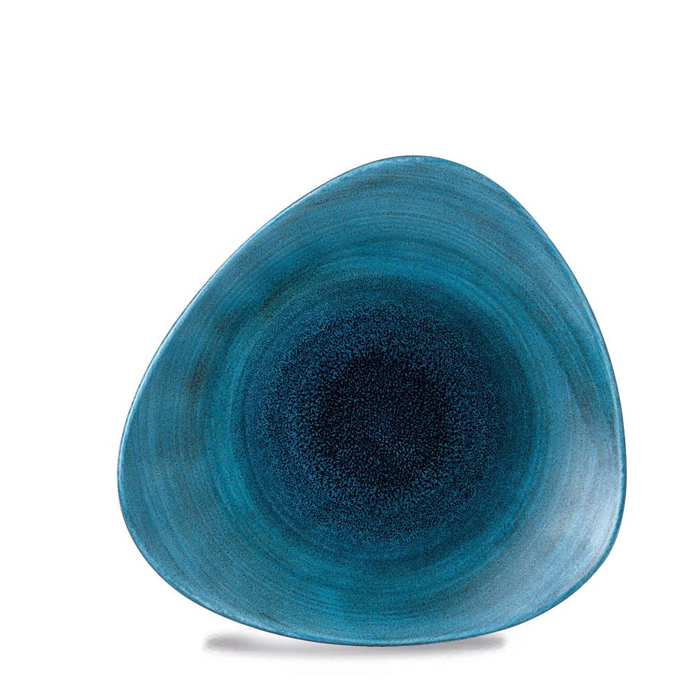 Stonecast Aqueous Lagoon triangular bowl, 185mm