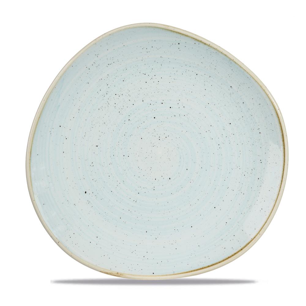 Stonecast Duck Egg round trace plate, 210mm