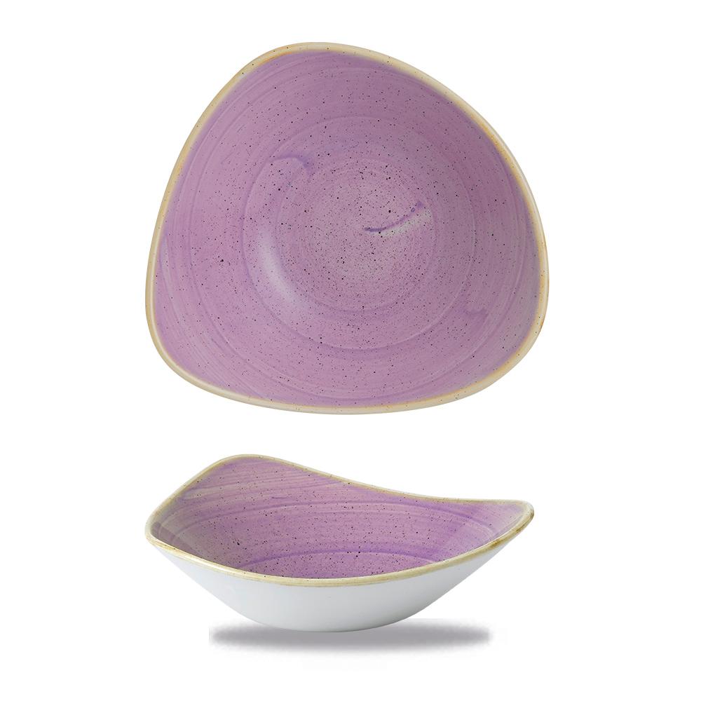 Stonecast Lavender triangular bowl, 153mm