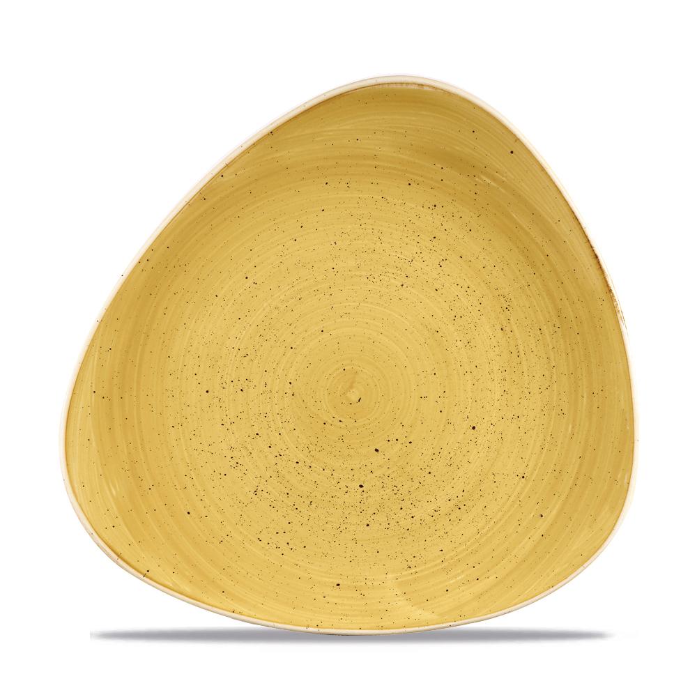 Stonecast Mustard triangular plate, 265mm