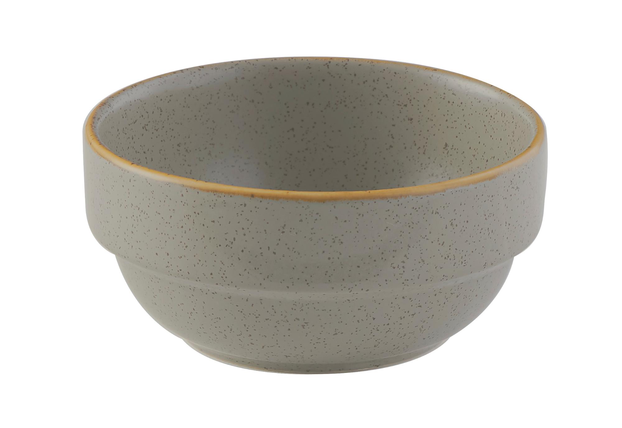 Stonecast Grey stacking bowl, 360ml