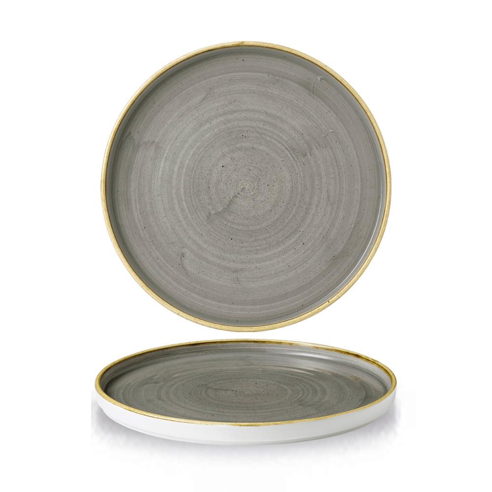 Stonecast Grey walled plate, 210mm