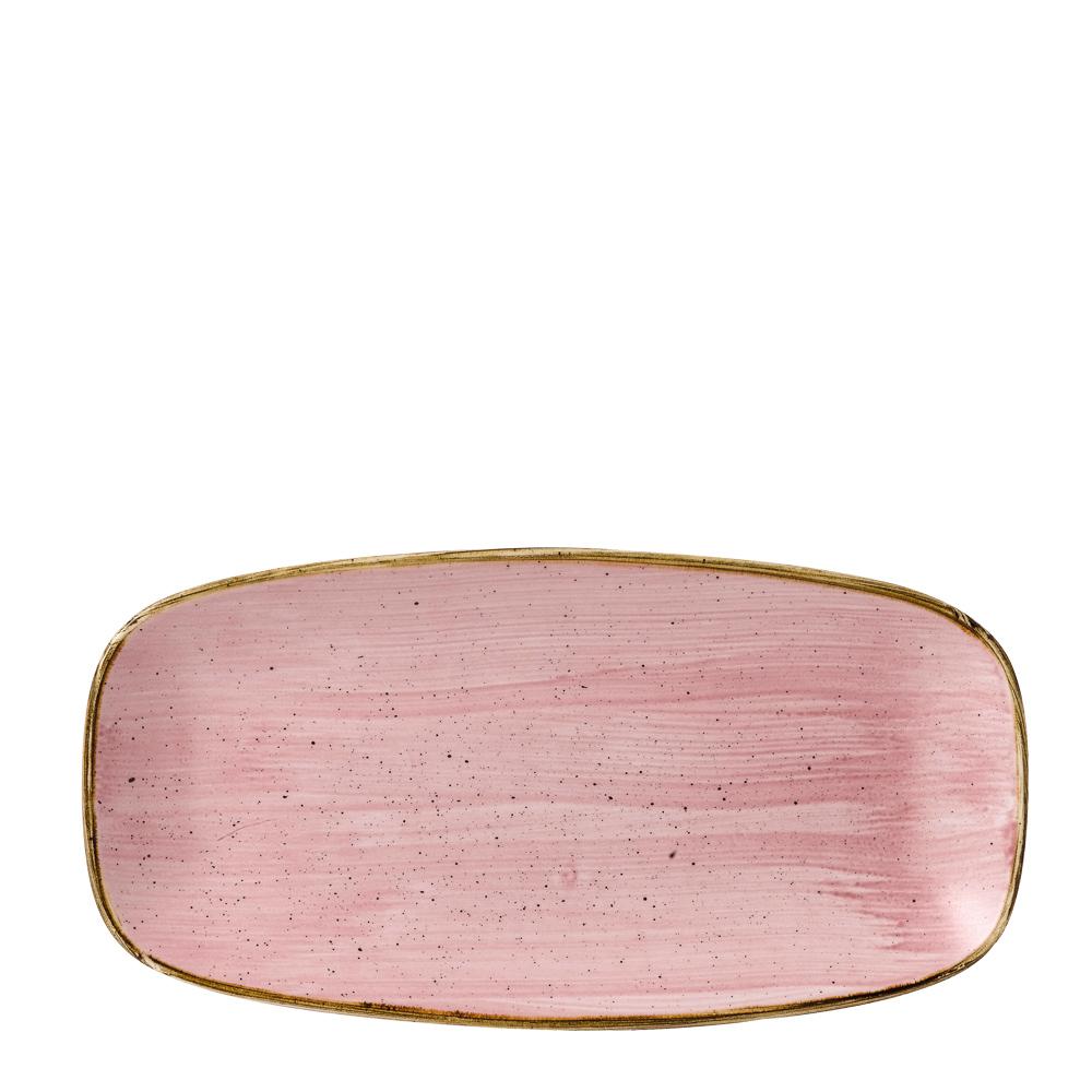 Stonecast Petal Pink chefs oblong plate, 298x153mm