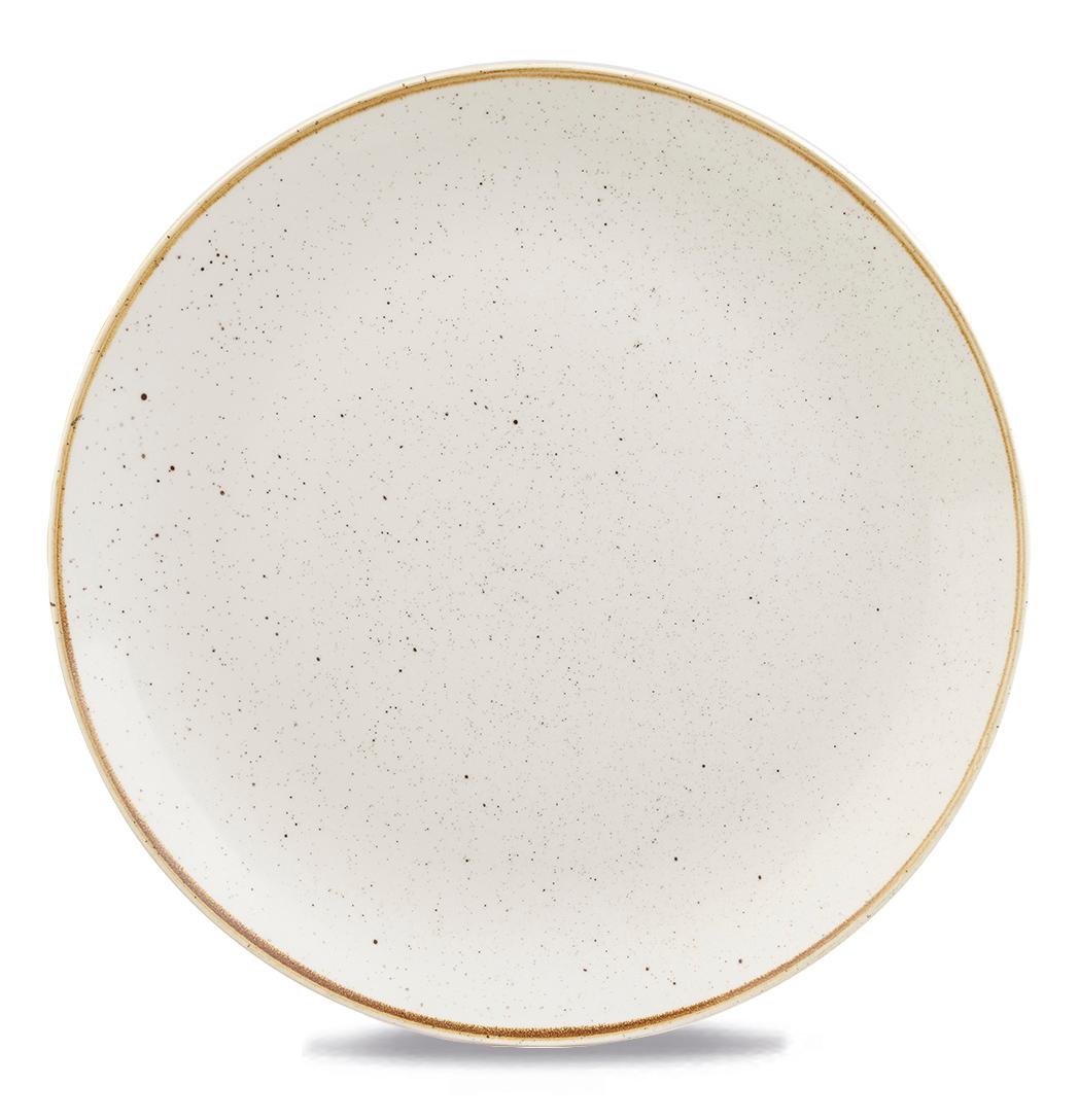 Stonecast Barley White coupe plate, 288mm