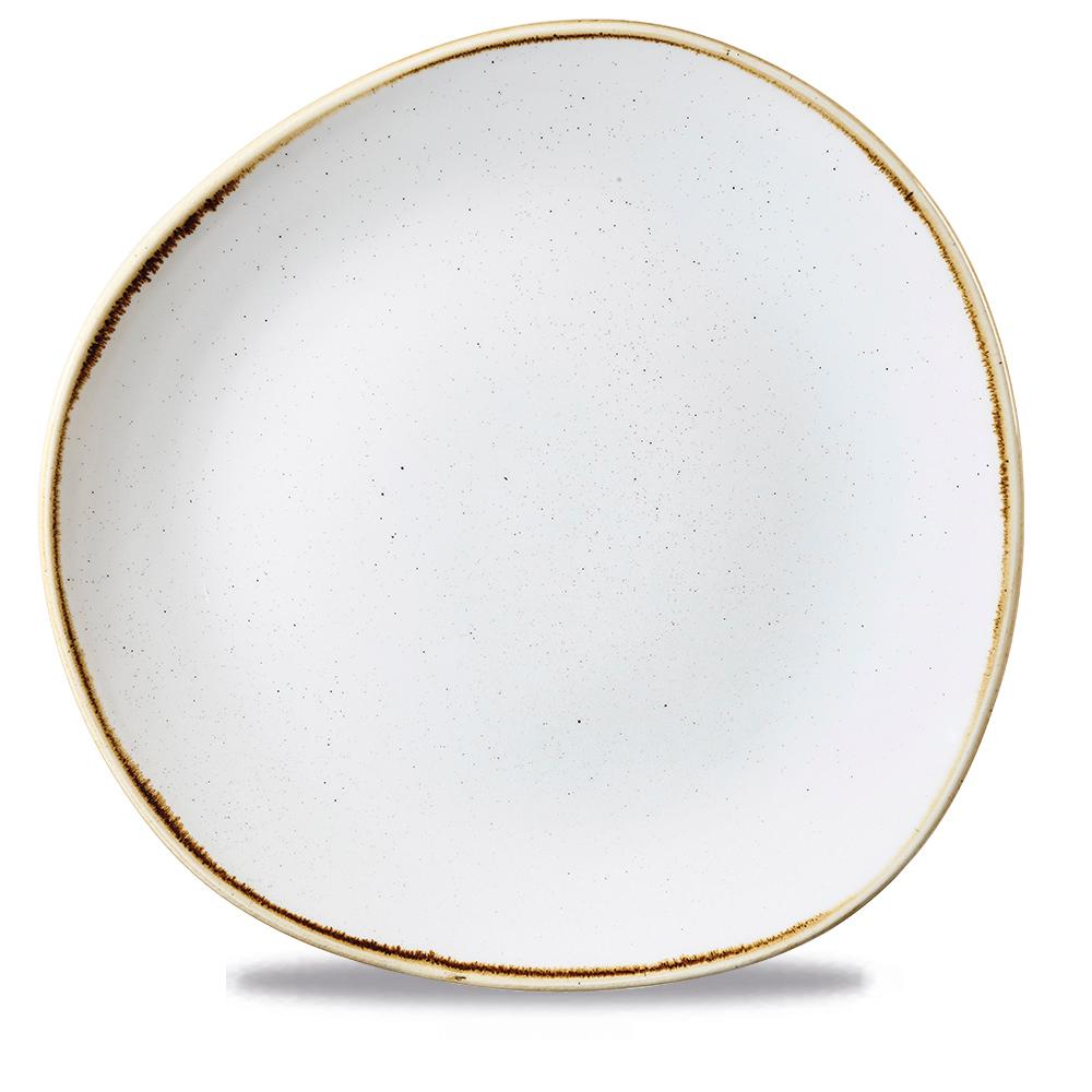 Stonecast Barley White round trace plate, 264mm