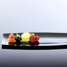 100% Chef Black Tasting Plate 20x7x0,8cm